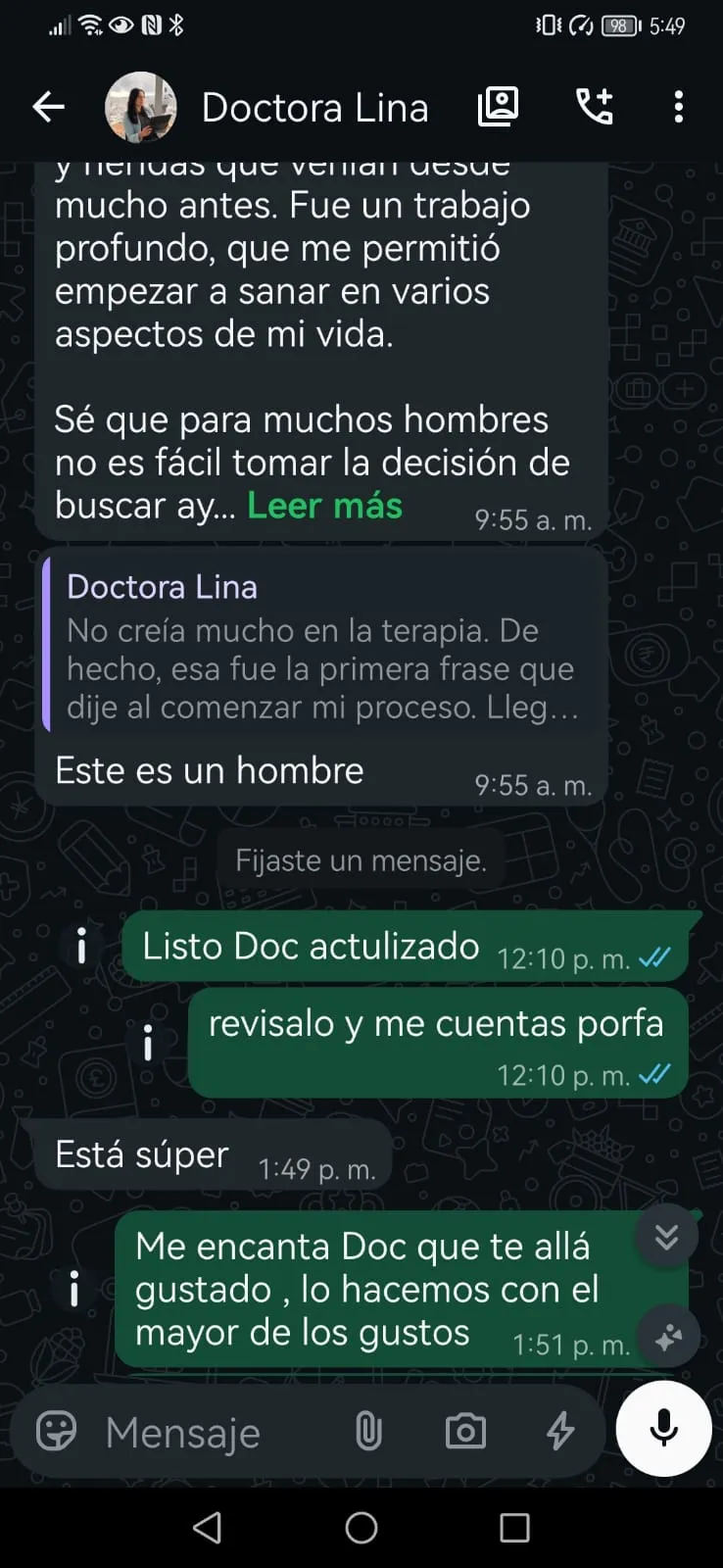 Testimonio Doc Lina